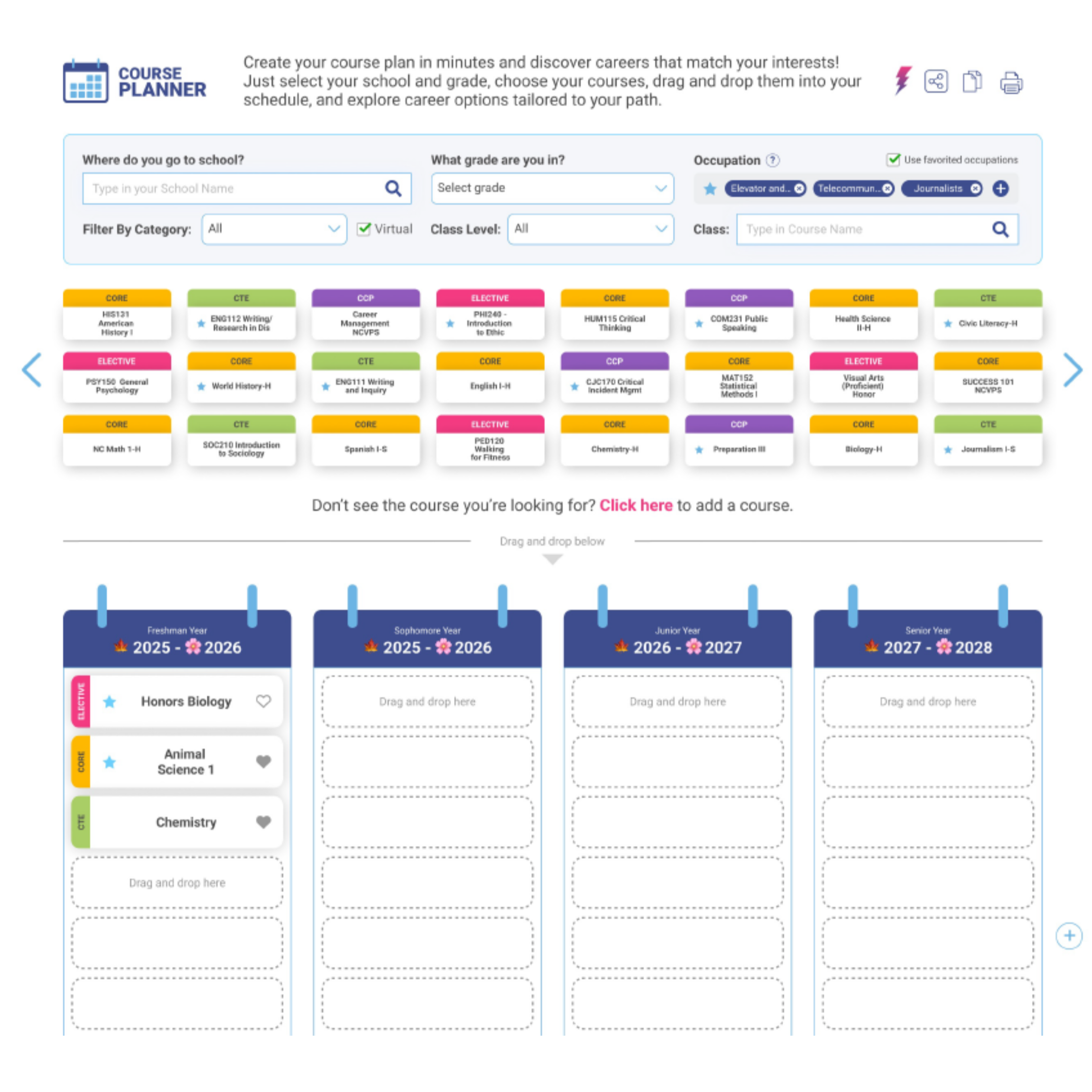 Course Planner Feature Preview